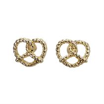 Alpenflüstern Ohrstrecker Brezel gold