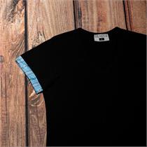 Damen Shirt schwarz EDW blau - S