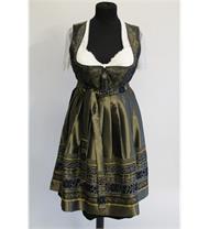 Dirndl Midi schwarz gold