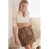 Dirndlbluse 3/4 Arm mit Spitze champagner Annette - Gr.36