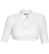 Dirndlbluse Berta-Anna mit Spitze weiss