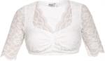 Dirndlbluse Dina-Lotta weiss mit Spitze - Gr.48