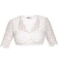 Dirndlbluse Dina-Lotta weiss mit Spitze