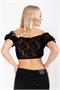 Dirndlbluse schwarz Spitzen - Gr. 32 | Bild 3