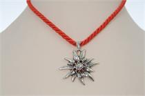 Edelweiss gross an Kordel - d'orange