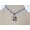 Edelweiss gross an Kordel - h'blau