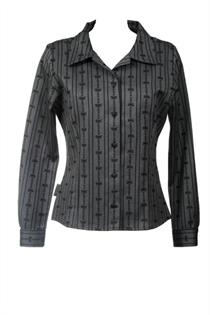 Edelweissbluse Carina langarm schwarz - XL