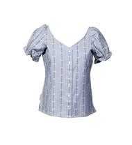 Edelweissbluse Rosalie kurzarm hellblau