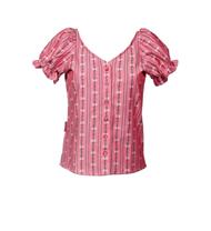Edelweissbluse Rosalie kurzarm rosa