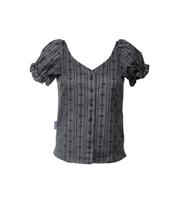 Edelweissbluse Rosalie kurzarm schwarz