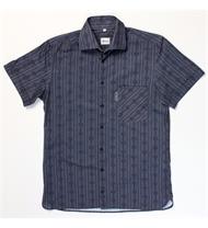 Edelweisshemd Jersey Slim Fit Kurzarm schwarz