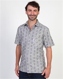 Edelweisshemd Modern Fit Kurzarm grau - XS