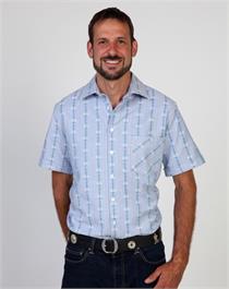 Edelweisshemd Modern Fit Kurzarm hellblau - L