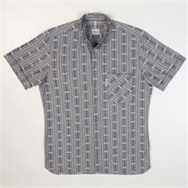 Edelweisshemd Modern Fit Stehkragen Kurzarm grau - 3XL