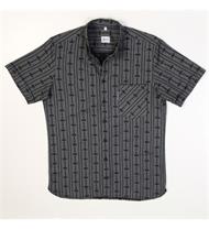 Edelweisshemd Modern Fit Stehkragen Kurzarm schwarz