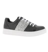 Esgano Damenschuh Sneaker low schwarz/silber