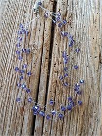 Halskette Perlen fein violett