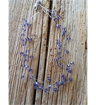 Halskette Perlen fein violett