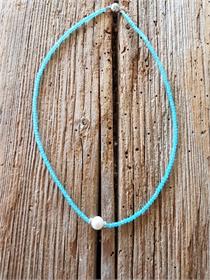 Halskette türkis/Perle