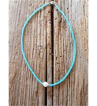 Halskette türkis/Perle