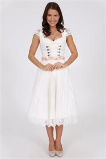 Hochzeitsdirndl Kurz Samira weiss - Gr.38