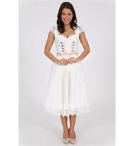 Hochzeitsdirndl Kurz Samira weiss