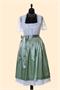 Hochzeitsdirndl Midi weiss/olive mit Doppelschürze - Gr.36 | Bild 2