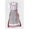 Kinderdirndl inklusive Bluse grau/rot - Gr.158