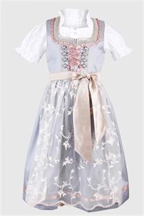 Kinderdirndl inklusive Bluse hellgrau - Gr.104