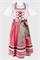 Kinderdirndl inklusive Bluse rot olive - Gr.98