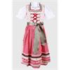 Kinderdirndl inklusive Bluse rot olive - Gr.98