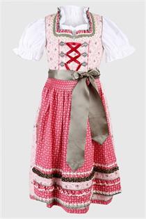 Kinderdirndl inklusive Bluse rot olive - Gr.98
