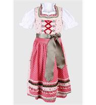 Kinderdirndl inklusive Bluse rot olive
