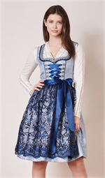 Krüger Dirndl Kurz 411665 blau - Gr.34