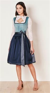 Krüger Dirndl Kurz Dena blau - Gr.36
