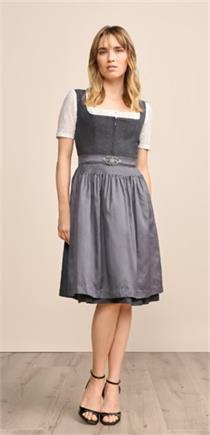 Krüger Dirndl Kurz Evi anthrazit - Gr.38