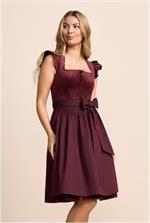 Krüger Dirndl Kurz Flügelarm Tisha bordeaux - Gr.38