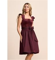 Krüger Dirndl Kurz Flügelarm Tisha bordeaux