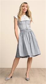 Krüger Dirndl Kurz Georgia grau - Gr.36