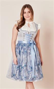 Krüger Dirndl Kurz Karlotta hellblau - Gr.34