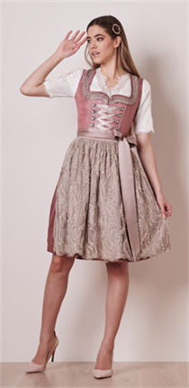 Krüger Dirndl Kurz Paloma rose - Gr.30