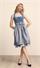 Krüger Dirndl Kurz Shirley h'blau - Gr.40