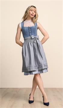 Krüger Dirndl Kurz Shirley h'blau - Gr.42