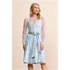 Krüger Dirndl Kurz Velora h'blau - Gr.34