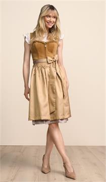 Krüger Dirndl Midi Ariella ocker - Gr.34