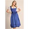 Krüger Dirndl Midi Enni blau-schwarz - Gr.44