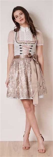 Krüger Dirndl Mini 414765 h'grau - Gr.38