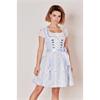 Krüger Dirndl Mini 419167 Alya hellblau - Gr.44