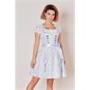 Krüger Dirndl Mini 419167 Ayla hellblau - Gr.44