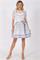 Krüger Dirndl Mini Maella h'blau/silber - Gr.44